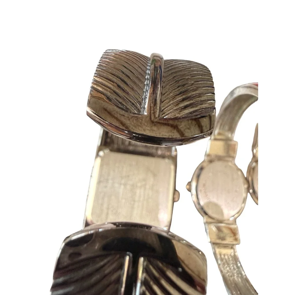 Lot of 4 Women's Statement Cuff Watches  Kathie Lee Xavier Monogram Wrap